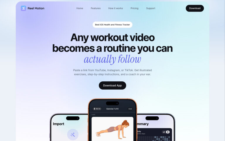 Reel Motion Turn Workout Videos Into Exercise Routines 10 07 featured image