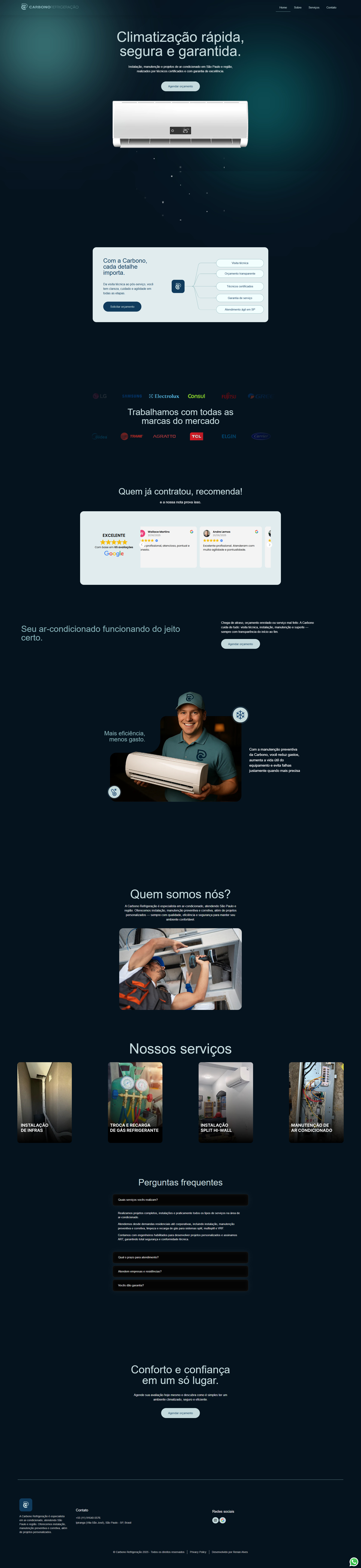 Full screen screenshot carbonorefrigeracao