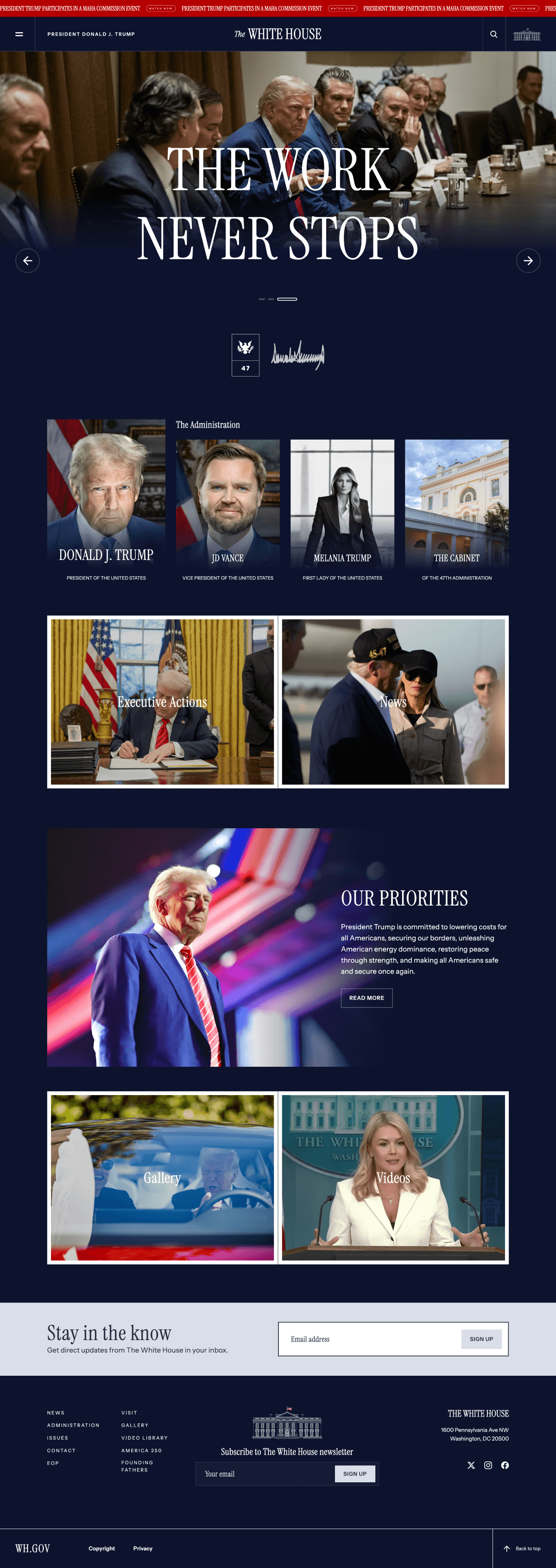 White House official website 2025 – Government news, policies, and updates from the Biden-Harris administration