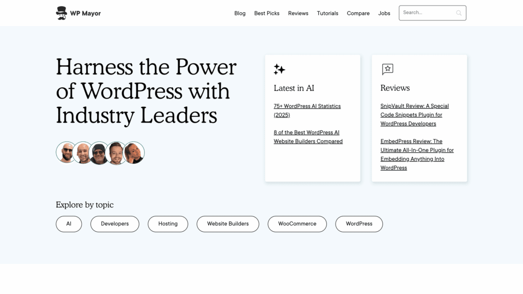 WP Mayor – Featured article highlighting top WordPress tools, plugins, and tutorials